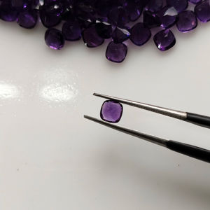 Ametista Africana Natural de 4MM, Corte Cojín, Color Púrpura, Gema Suelta de la Mejor Calidad, Gemas Red Mountain para Joyería - Product Image 2