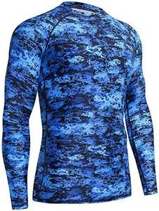 Chemises de compression pour hommes MMA BJJ UPF50 anti-UV, design OEM, impression sublimée personnalisée, spandex/nylon 220g, entièrement sublimées - Product Image 4