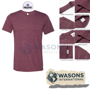 Camiseta de Algodón de Manga Corta con Cuello Redondo y Color Sólido para Hombre, Estilo Casual, Corte Regular, Marca WASONS INTERNATIONAL - Product Image 1