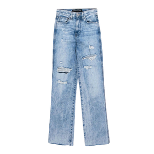 Streetwear Homme Mode Jeans Pantalon Denim Déchiré Déchiré Coupe ajustée OEM Logo Personnalisé Fournisseur de Gros Bas quantité minimale de commande - Product Image 6