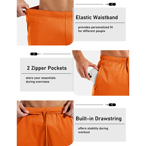 Pantalones Cortos Deportivos Ligeros para Hombre, con Tela de Control de Humedad, Ajuste Elástico, para Entrenamiento y Deportes - Product Image 5