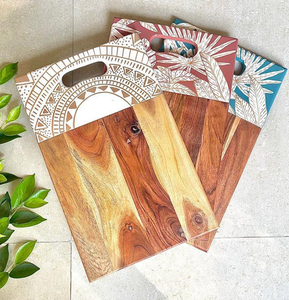 Modern Eco Friendly Wooden Chopping <b>Board</b> Enamel Print Design Acacia Wooden Cutting <b>Board</b> With Manufacture Wholesale Supplier - Product Image 5