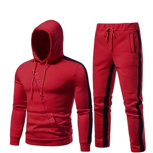 Men's Custom Wholesale Two-Piece Set Skinny Fit Winter Training Fitness Sports Suit with Summer Logo <b>Sweater</b> Trousers - Product Image 1