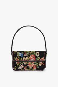 Floral Embroidered Evening Party <b>Purse</b> Artisanal Woven Flap Handbag Women Girls Summer Resort Collection <b>Red</b> Poppy Beaded Bags - Product Image 2