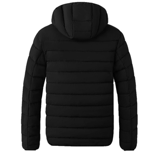 Veste d'hiver pour homme, matelassée, à capuche, imperméable, coupe-vent, entièrement zippée, chaude et épaisse - Product Image 6