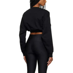 Wholesale Women off the Shoulder Sweatshirt High Quality Sweatshirt Women Plus Size Stretch Hem Baggy Sweatshirt for Women - Product Image 3