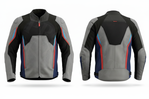 All Season Wear Custom Logo Design Motorcycle Riding Jacket CE Armor Protective Breathable Mesh Leather Racing Biker Safety Gear - Product Image 3