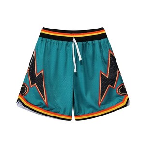Summer Basketball Shorts For Men 100% Polyester Athletic Double <b>Layer</b> Mesh Shorts Custom Men's Solid Color Basketball Shorts - Product Image 1
