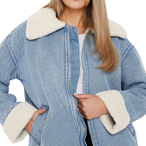 Chaqueta Vaquera de Mezclilla para Mujer, Talla Grande, al por Mayor, Personalizable, Muestra Gratuita, la Mejor Calidad - Product Image 3