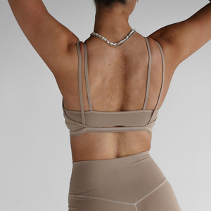 Sujetador deportivo sin costuras para yoga, de alto impacto, a prueba de golpes, fruncido, cómodo, transpirable, para entrenamiento, fitness, yoga, tallas grandes - Product Image 5