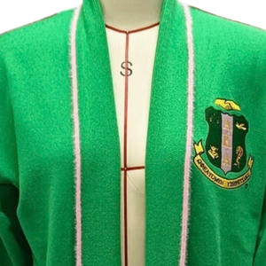AKA Long <b>Cardigan</b> <b>Sweater</b> Green Women Sorority Inspired Open Front Knitwear Long Sleeve Casual Knitted Coat Elegant Ladies - Product Image 6