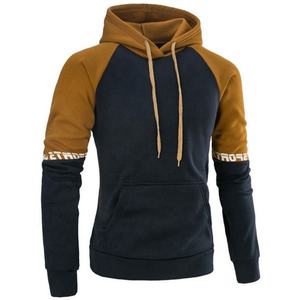 Sweat-shirt à capuche color block pour homme, manches classiques, style automne, en coton tricoté French Terry - Product Image 3