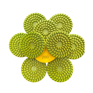 100mm KA+ Diamond <b>Polishing</b> Pad 6.5mm Thickness Resin Bond Medium Hardness OEM for Granite Marble and Concrete Floors - Product Image 1