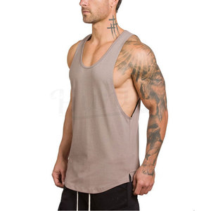 Débardeur côtelé respirant en coton premium pour homme, style streetwear, moulant, sans manches, pour la course et la gym - Product Image 1