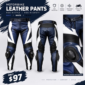 Motorbike Racing Protective <b>Leather</b> Trousers Moto Riding <b>Leather</b> <b>Pants</b> Motorcycle Cycling Genuine <b>Leather</b> <b>Pants</b> Unisex - Product Image 5