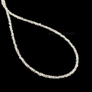 Pierre de lune arc-en-ciel naturelle à facettes Rondelle pierres précieuses collier de perles fermoir en argent sterling 925 bijoux de perles de pierre de lune faits à la main - Product Image 5