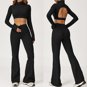 Ensemble de yoga et de fitness pour femmes, respirant et léger, de haute qualité, avec débardeur de sport et leggings très extensibles pour la salle de sport et le yoga au quotidien - Product Image 2