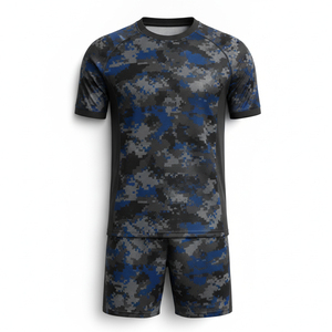 Ensemble de maillots de football sublimés à haute élasticité, personnalisables, séchage rapide, vêtements d'entraînement pour équipes de football - Product Image 2