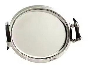 Bandeja Redonda de Acero Inoxidable Plateado Pulido, Plato de Metal con Borde Perforado, Borde Biselado, Bandeja Decorativa para Servir en Hoteles y Bares - Product Image 6