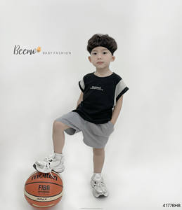 Ensemble de vêtements pour garçons en bas âge, t-shirts et shorts décontractés en coton pour l'été, style sportif, basket-ball, vente chaude - Product Image 1