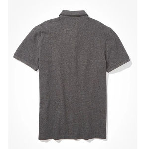 Camiseta de Manga Corta con Cierre para Hombre, Tejido Sólido, Algodón, Formal, Transpirable, Secado Rápido, Corte Regular, Gris, Mejor Calidad Premium - Product Image 4
