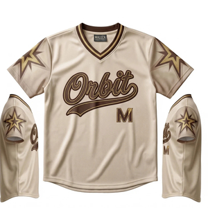 Maillot de baseball personnalisé sublimé respirant à manches courtes col en V imprimé numériquement motif 3D uniforme d'équipe vêtements de sport - Product Image 1