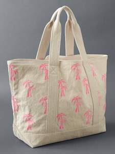 Bolsa de lona grande de algodón resistente con asa de cuero para mujer, ideal para compras, playa, hombro, reutilizable, para supermercado, venta al por mayor - Product Image 2