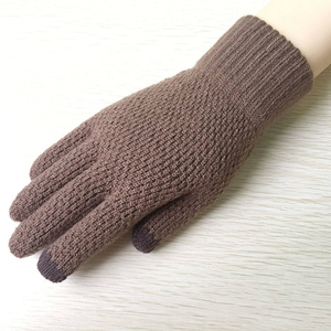 Winter Cycling Outdoor Casual Jacquard Knitted Touchscreen <b>Gloves</b> Full Finger Thickened <b>Wool</b> Warm Winter <b>Wool</b> <b>Gloves</b> - Product Image 4