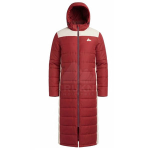 Top Selling <b>Men</b> Bench <b>Coat</b> Hooded <b>Waterproof</b> Lightweight Winter Full Front Zipper Warm <b>Long</b> Outerwear Custom Design Wholesale - Product Image 5