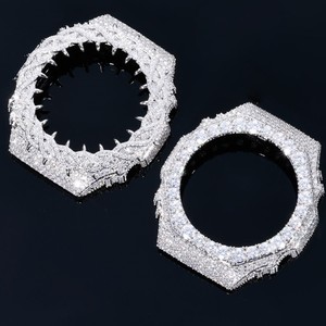 Glaciorix Vanguard GA2100 Custom Iced Out <b>Watch</b> <b>Case</b> Full Metal Premium Stainless Steel GShock Mod Kit MOISSANITE <b>WATCH</b> - Product Image 3