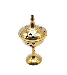Brûleur d'encens en laiton avec motif de cœur, décoration de table, artisanat, décoration de mariage d'église, brûleur d'encens de luxe, vente chaude - Product Image 1