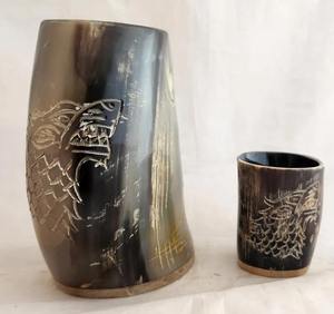 Antique Creations fournit des cornes à boire vikings d'excellente qualité, technique de polissage, écologiques, modernes, en corne de bœuf, en gros. - Product Image 5