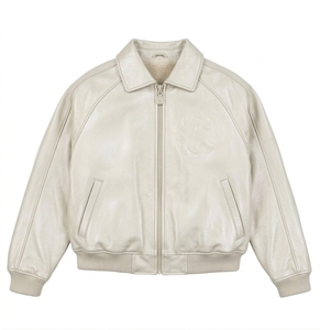 Best Vintage Winter Design Biker Leather <b>Jacket</b> for <b>Men</b> Customized Sheep Leather with Quilted Detail - Product Image 1