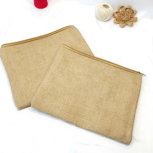 Bolsa Organizadora de Cosméticos Reutilizable de Yute, Bolsa de Almacenamiento de Maquillaje Natural - Product Image 5