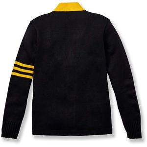 Cárdigan Varsity de manga larga para hombre con bordado personalizado, prendas de punto Jacquard con cuello en V, uniforme, suéter - Product Image 2