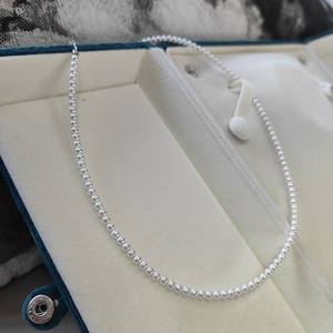 Collier de perles d'eau douce 5-6 mm, blanc jeune, poudre, violet, brillant, bon collier de clavicule, perle de fée sans pépins, clavicule - Product Image 2