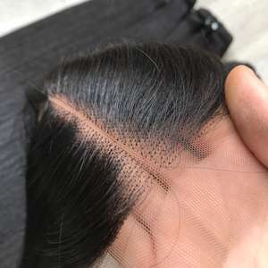 Extensions de cheveux Remy de luxe vietnamiennes droites en os noir soyeux 100g tissage de cheveux pour perruques avant en dentelle vierge de qualité pour les femmes - Product Image 4