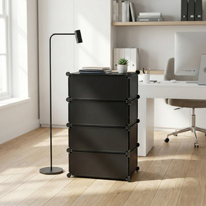 <b>Black</b> Friday Wholesale Taiwan Household <b>Storage</b> Furniture Manufacturer Home DIY PP Kids Toy Folding Interlocking 4 <b>Storage</b> <b>Cube</b> - Product Image 1