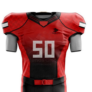 Conjunto de Camisetas de Fútbol Americano Personalizadas con Transferencia Térmica, de Secado Rápido, 100% Poliéster, Cuello en V, Tallas Grandes, Uniformes para Hombres Adultos - Product Image 2