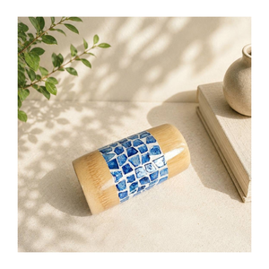 Vaso Frío Clásico de Bambú Hecho a Mano con Incrustaciones de Madreperla, Vajilla Artesanal Vietnamita Ecológica para el Hogar y Cafeterías - Product Image 3