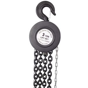 Palans à chaîne de 2 tonnes de capacité, 10 pieds, 2 crochets robustes, 4400 lb, palan à chaîne manuel, construction en acier noir, palan électrique robuste - Product Image 2