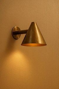 Minimalist Brass Wall <b>Sconce</b> | Italian Art Deco Light | Luxury Contemporary Home <b>Lighting</b> 100% Handmade Home Office KULSOOM - Product Image 4
