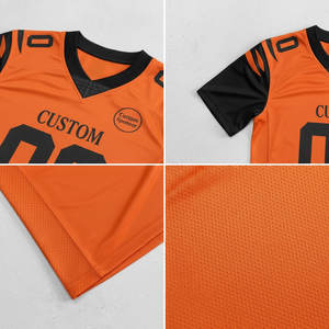Custom American Football Jersey Men Breathable Sports Team Uniform V Neck Training Jersey Custom Logo Name Number OEM ODM - Product Image 5
