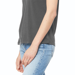 50% Polyester 25% Airlume Combed and <b>Ring</b> Spun Cotton 25% Rayon 40 Single Grey Women's Triblend Short Sleeve T-Shirt - Product Image 5