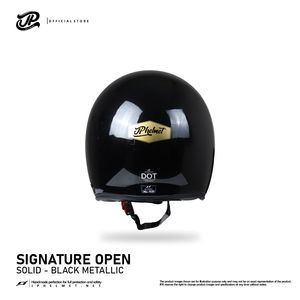 Casco Abierto JP Signature en Negro Metálico, Ofrece Seguridad Moderna para una Comodidad y Protección Inigualables al Conducir - Product Image 2