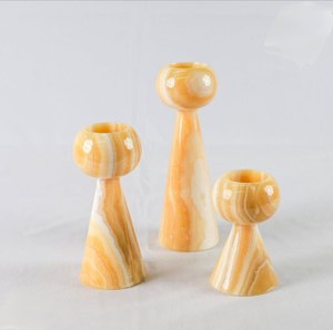 Juego de 3 Portavelas de Madera Natural Hechos a Mano, Decoración para el Hogar, Portavelas para Velas de Té, al Mejor Precio - Product Image 4