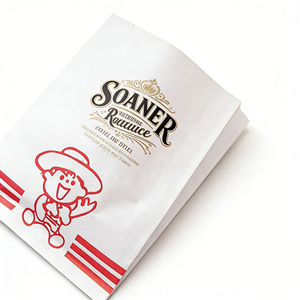 Bolsa de Papel Kraft Natural Compostable para Papas Fritas, Cartón Reciclado, Cera de Soja - Product Image 2