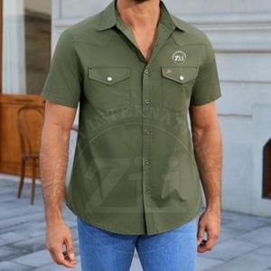 Camisa de Trabajo Resistente al Fuego con Botones a Presión de Tela Azul, 100% Algodón FR, Trajes de Soldadura para Soldadores Industriales, Ropa de Trabajo de Seguridad Australiana - Product Image 2