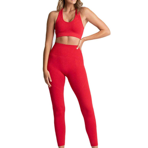 Stylish Quick Dry Spandex/Nylon 2-Piece Exercise Clothing for Running Workout Active Lifestyle Routines <b>Supportive</b> Yoga Set - Product Image 1