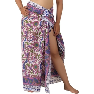 Women Trendy Sheer Beach Cover Up Chiffon <b>Sarong</b> <b>Wrap</b> Swimwear - Product Image 1
